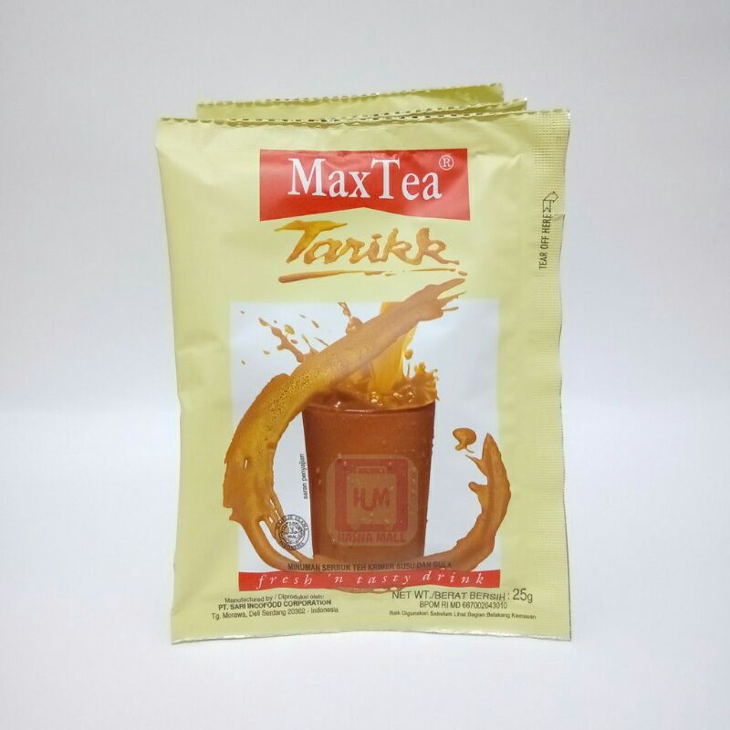 Hasna Mall - Teh tarik Max Tea sachet 25 gram (Renceng)