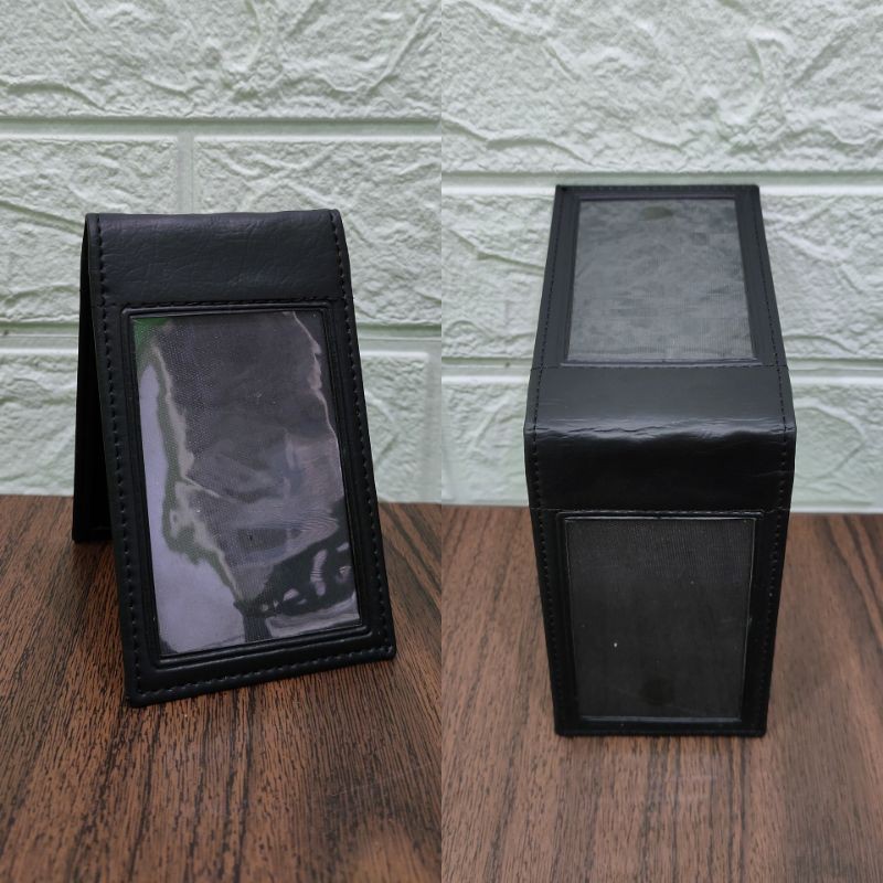 

ID Card Kulit Magnet Name Tag Mika 2 Sisi - Hitam