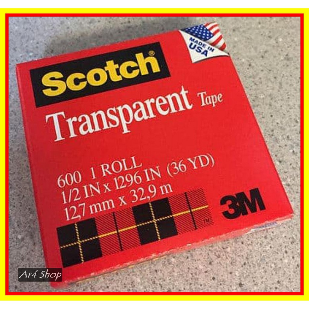 

Tape - Scotch - Transparent Tape 600 1 2& 34;X36Y