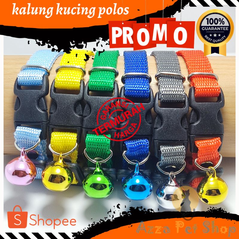 kalung kucing polos murah / kalung kucing lonceng warna 14mm / kalung kucing murah / kalung kucing lonceng