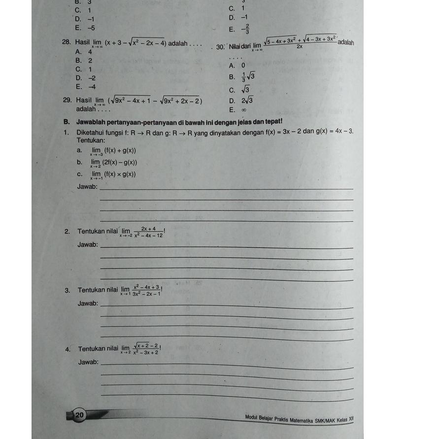 【Mega Sale】 LKS Matematika SMK/MAK Kelas 12 | XII Semester 1-2 Viva Pakarindo | 1.1 F⚡ash sale | COD
