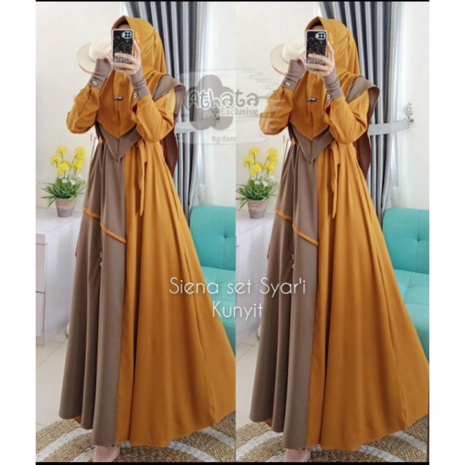 FREE MASKER ORI ATHATA /SIENA SET SYAR'I/ITY CREPE/BUSUI