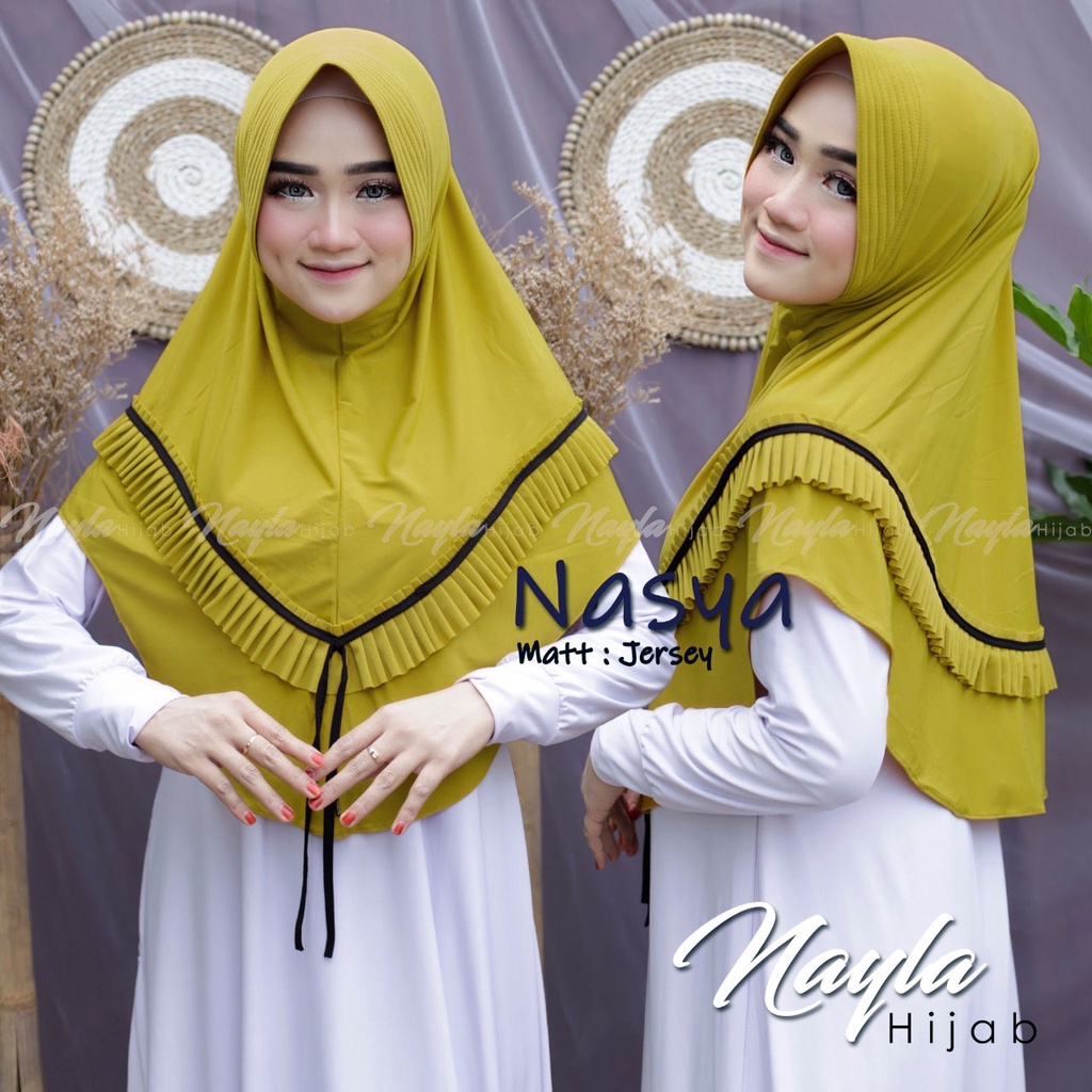 Jilbab Instan Jersey Premium Kerudung Instan Rempel Nasya Hijab Model Bergo Terbaru 2020 Nayla Hijab