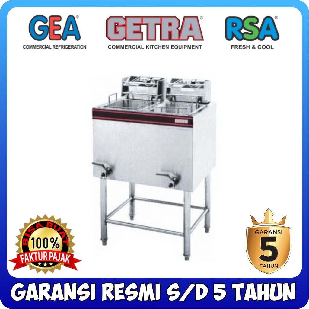 DEEP FRYER LISTRIK GETRA EF-85 ALAT PENGGORENAN AYAM 2 TANK 14 LITER