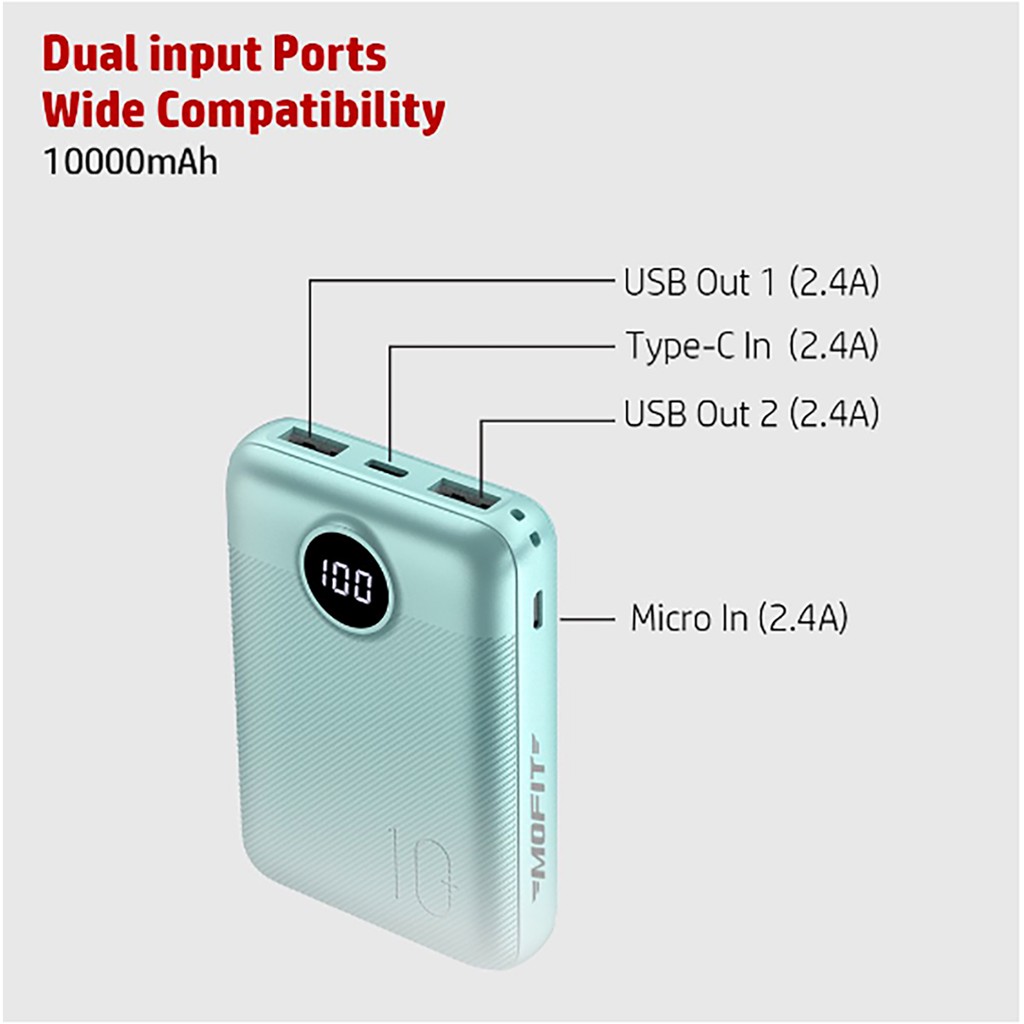 Custom Powerbank Mofit M16 10.000 mAh Original Print UV Full Color Gradasi Desain Bebas Suka2