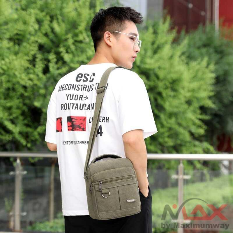 PUANTI Tas Selempang Import Pria &amp; Wanita bahan kanvas santai casual Shoulder Bag Canvas tas jalan jalan cewek &amp; cowok model korea Canvas Shoulder Bag Men's New Korean Style Canvas Messenger Bag Outdoor Leisure Travel Portable Single-Shoulder Bag