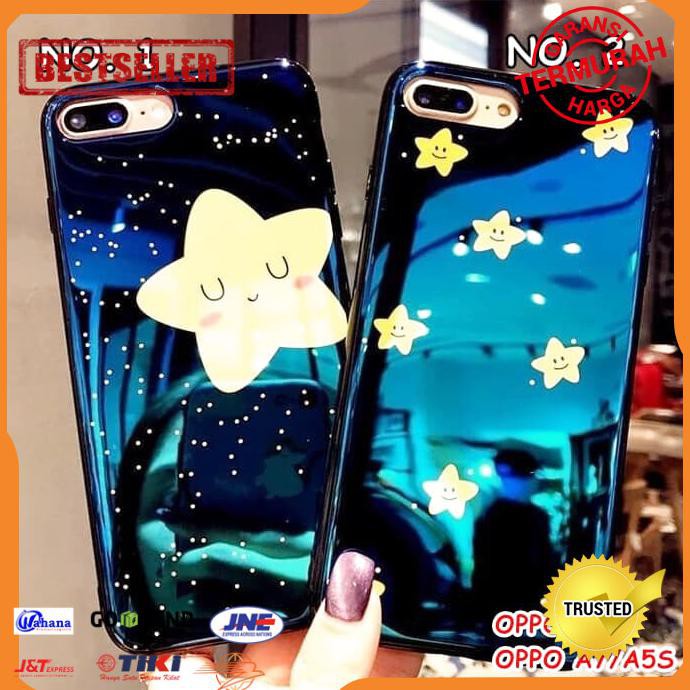 CASE HP OPPO A3S A7 A5S BLURAY BLUELIGHT STAR SOFT CASE SILIKON CASING