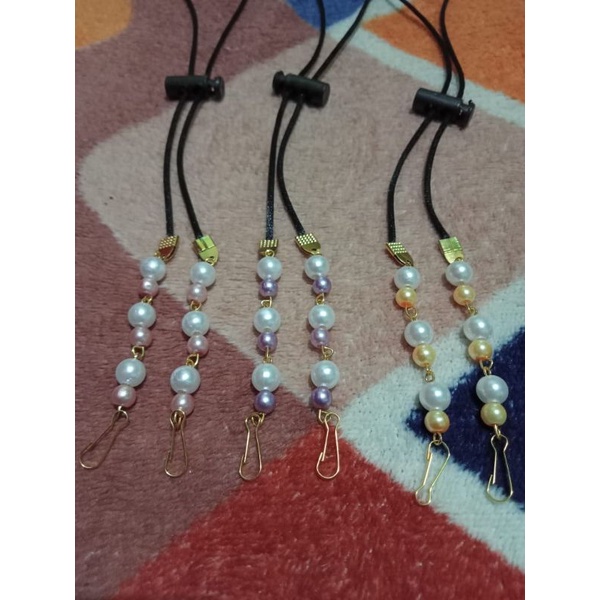 konektor masker 2in1 mutiara strap masker