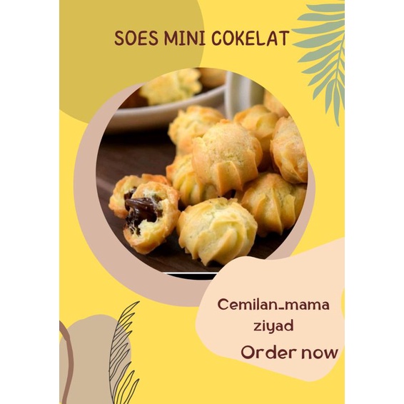 

Cemilan soes mini rasa cokelat lumer 55-60 gram