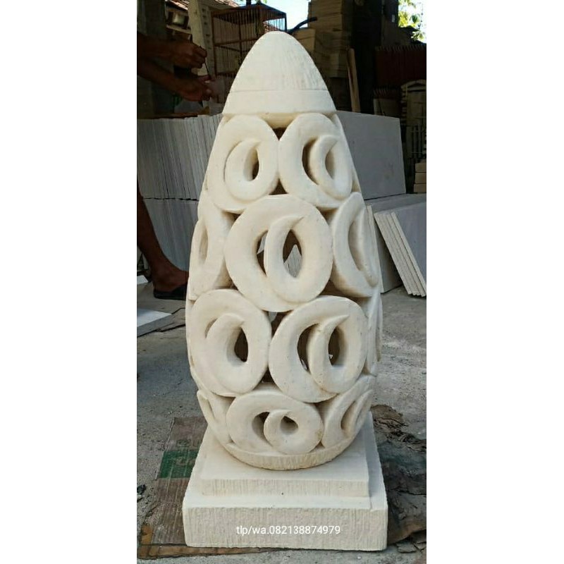 lampion batu paras jogya.