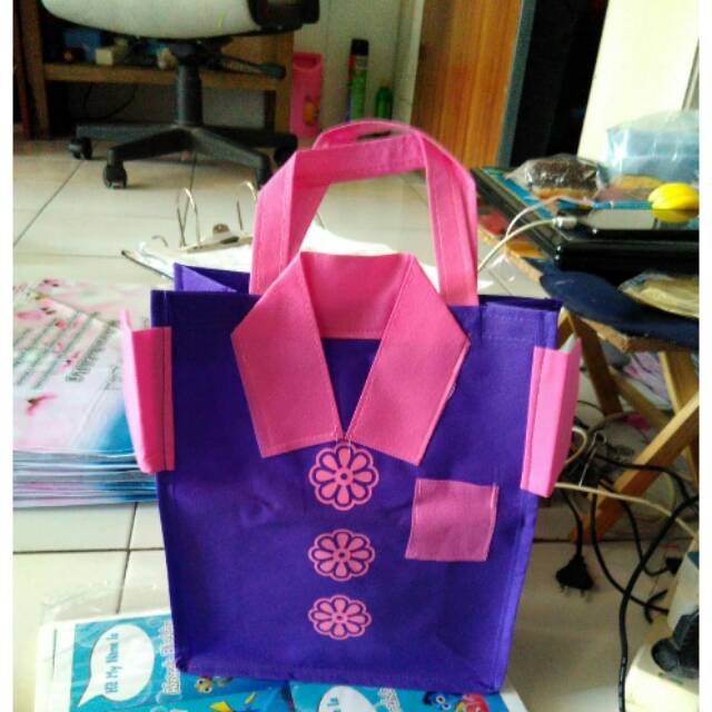 TAS MODEL KEMEJA WARNA UNGU | SOUVENIR ULTAH ANAK MURAH | BINGKISAN KADO ULTAH, GOODIE BAG | TK2