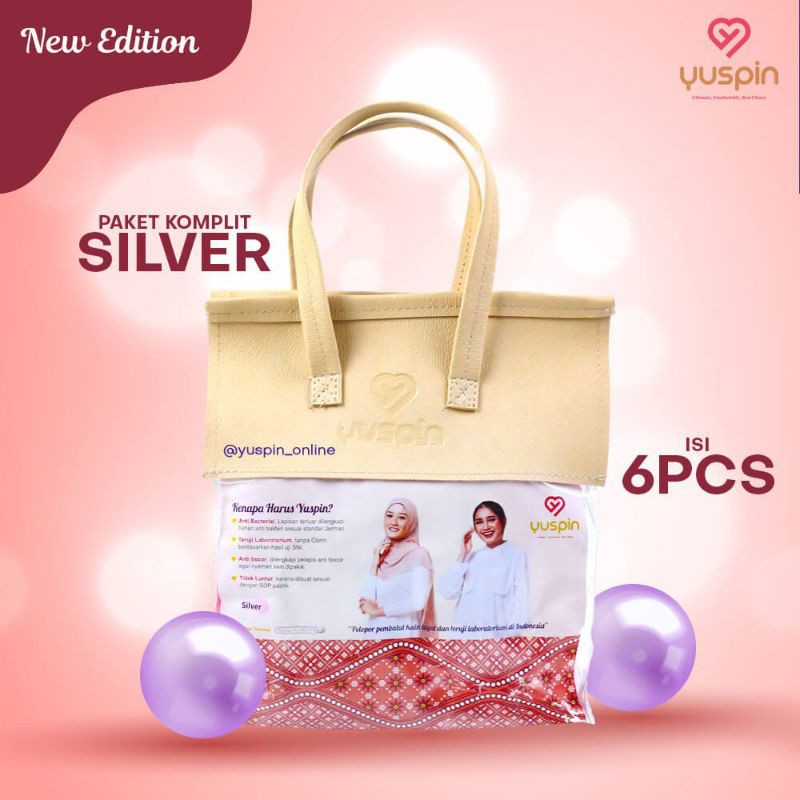 Termurah  Pembalut Kain Cuci Ulang Yuspin Silver