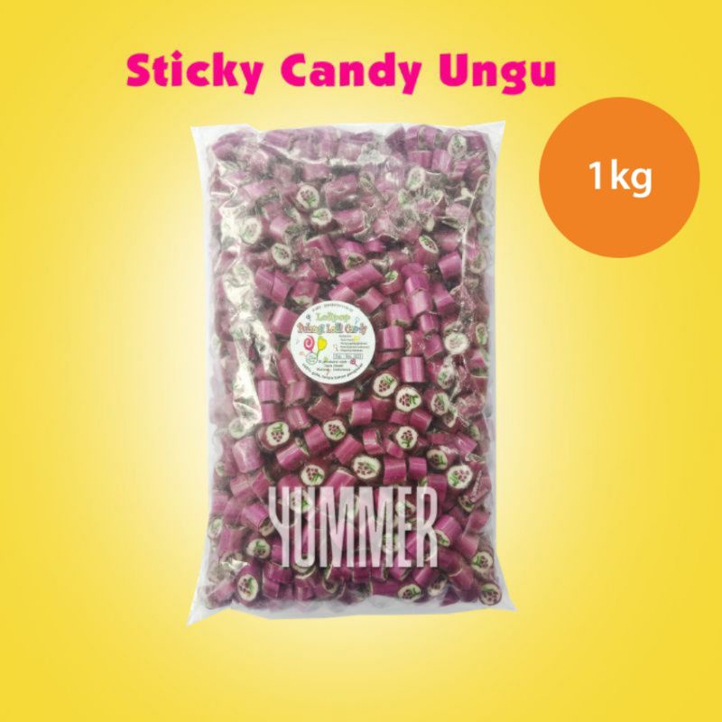 

Permen sticky candy ungu 1kg