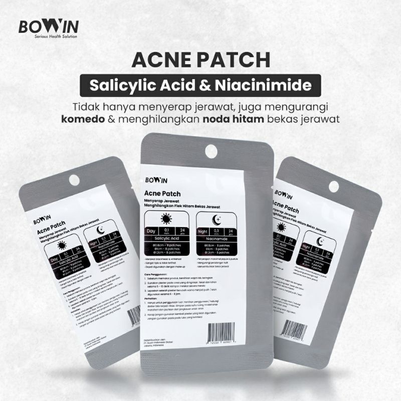 BOWIN Acne Patch Salicylic Acid &amp; Niacinimide [Day 24 Patches &amp; Night 24 Patches]