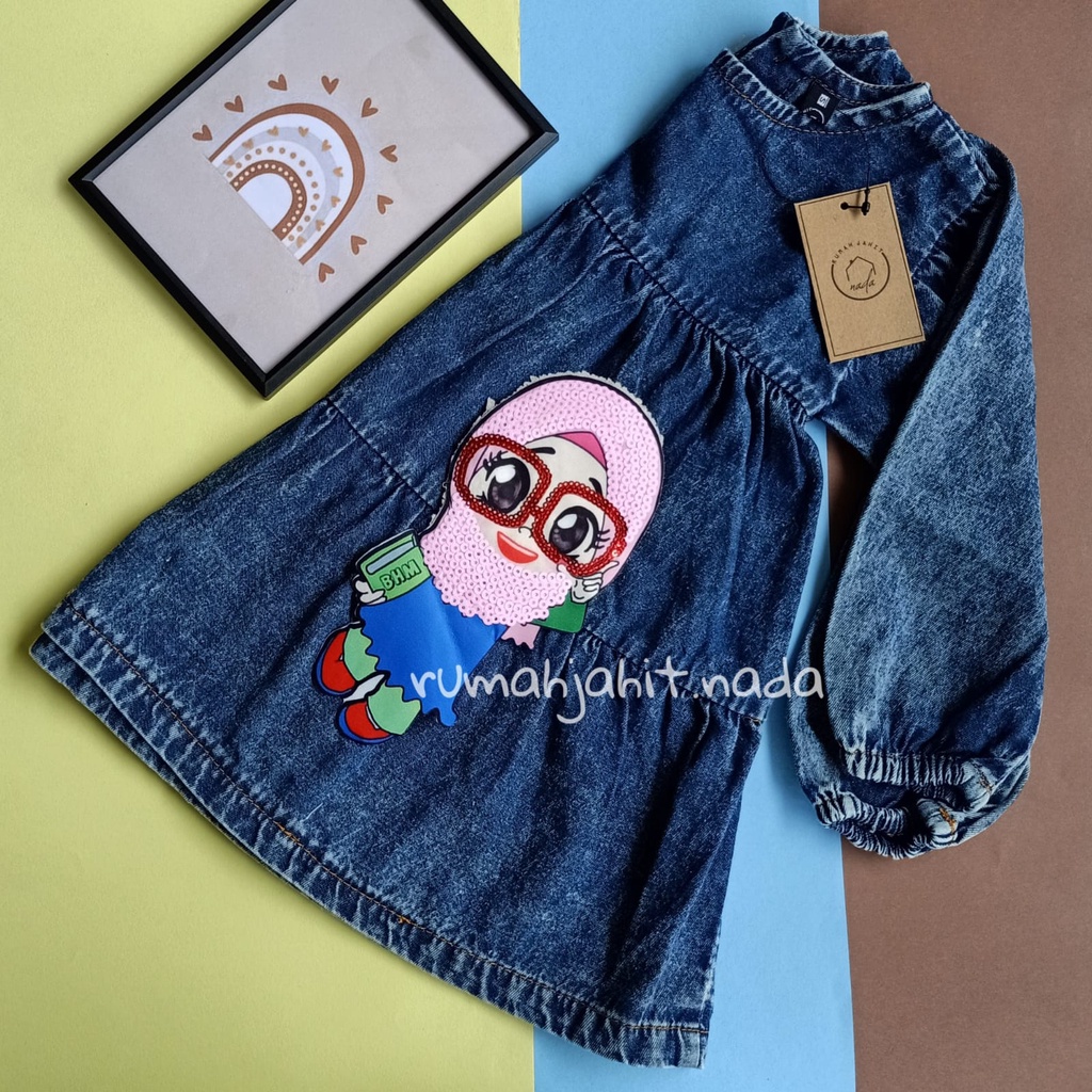 Dress jeans anak karakter