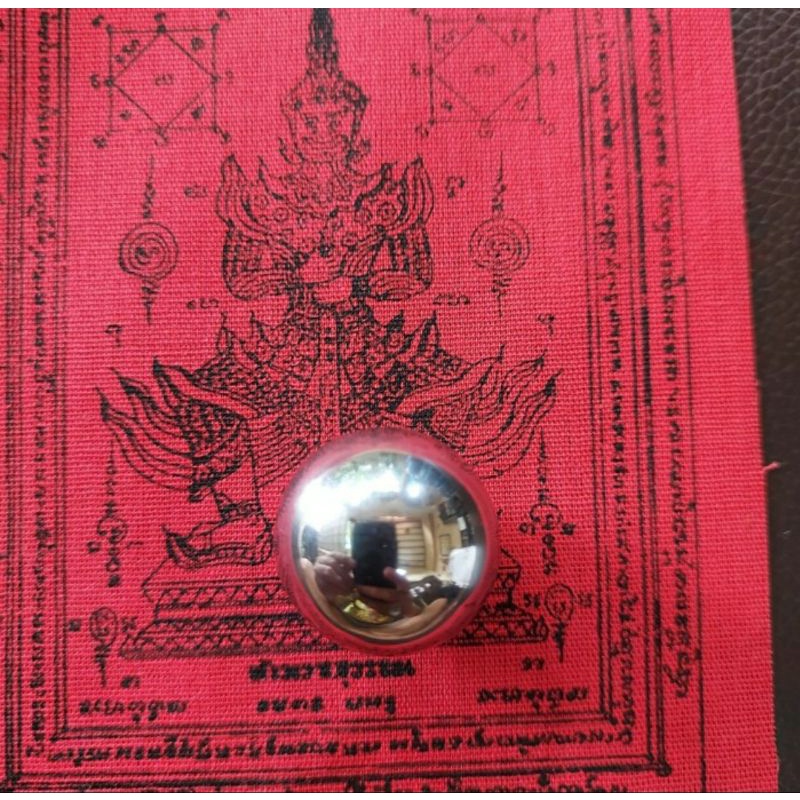 Silver Ball Magnetic Leklai Amulet Magic Lucky Gambling Lp Yai