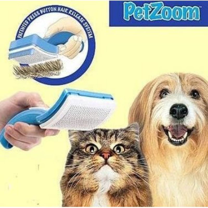 PetZoom Cleaning Grooming Brush / Pet Zoom Sisir Hewan Anjing Dan Kucing