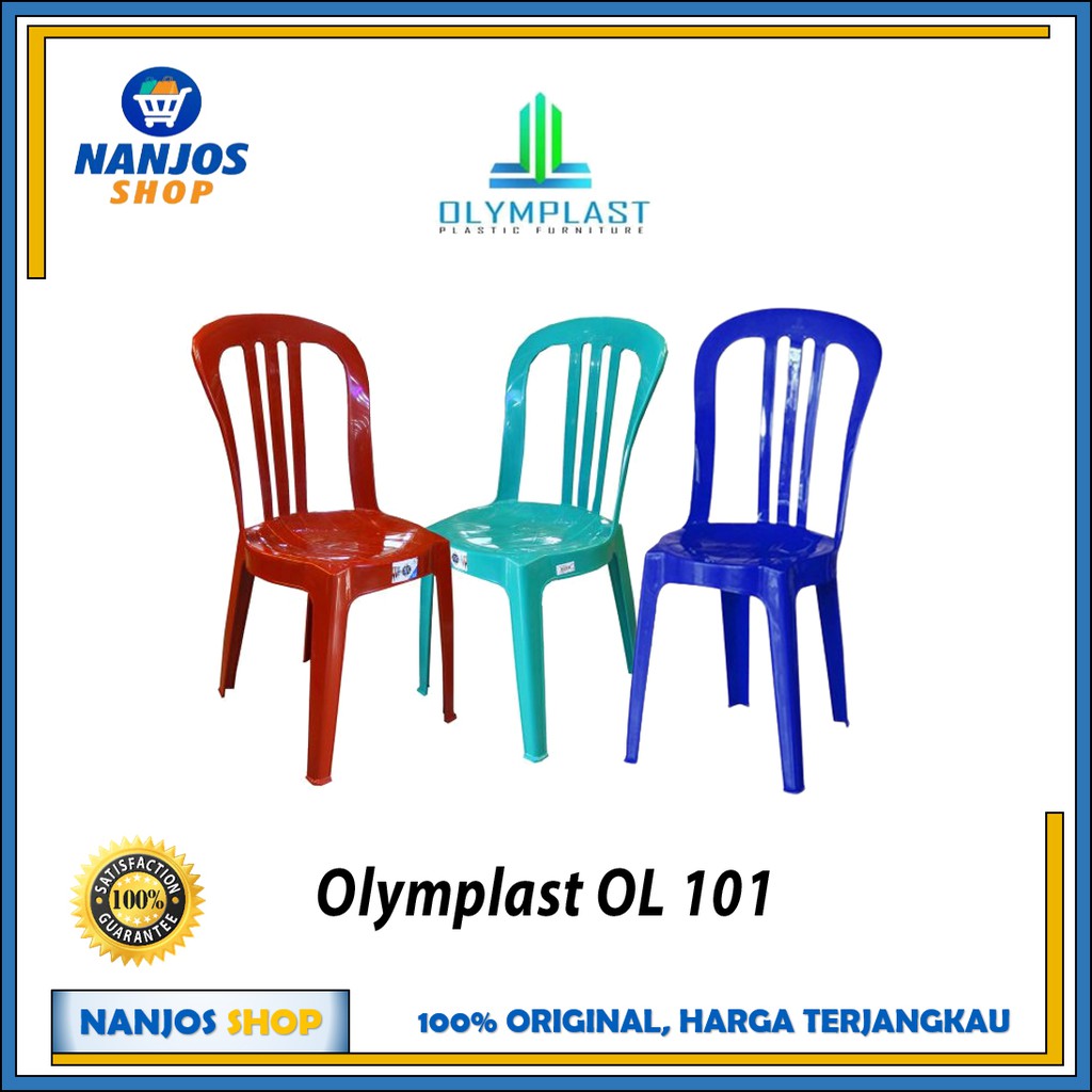 Olymplast - Kursi Bangku Sender Sandar Santai Plastik Susun Ol 101 Ol101