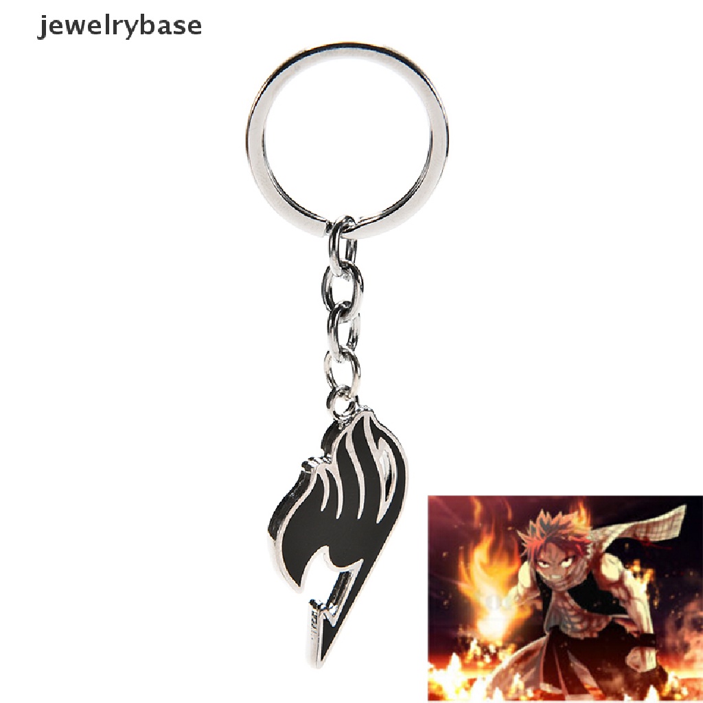 1 Pc Gantungan Kunci Desain Anime Fairy Tail Natsu Guild Warna Silver