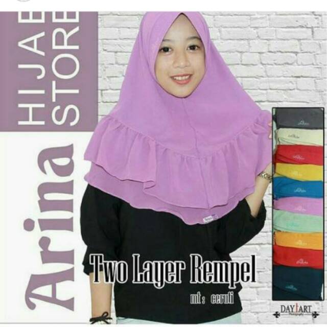 Khimar mini 2 layer rempel