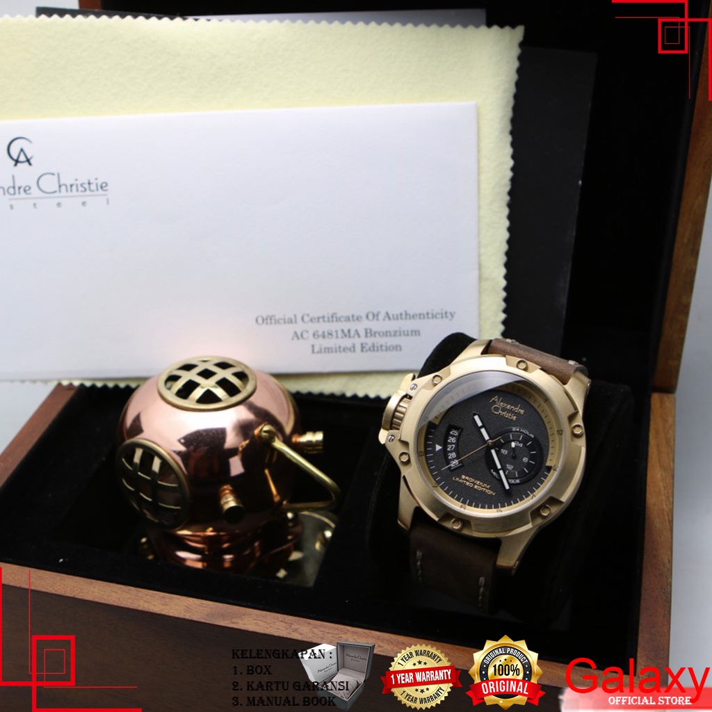 ALEXANDER CHRISTIE PRIA ORIGINAL AC 3030 DAN 6451 CARBON FIBER LIMITED EDITION JAM TANGAN ALEXANDRE 