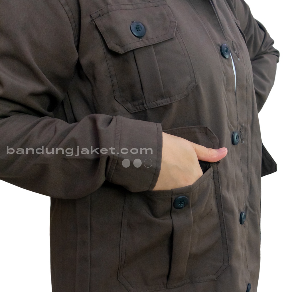 ADAM JAKET COKLAT || JAKET SEMI PARKA || JAKET PRIA DAN WANITA MASA KINI