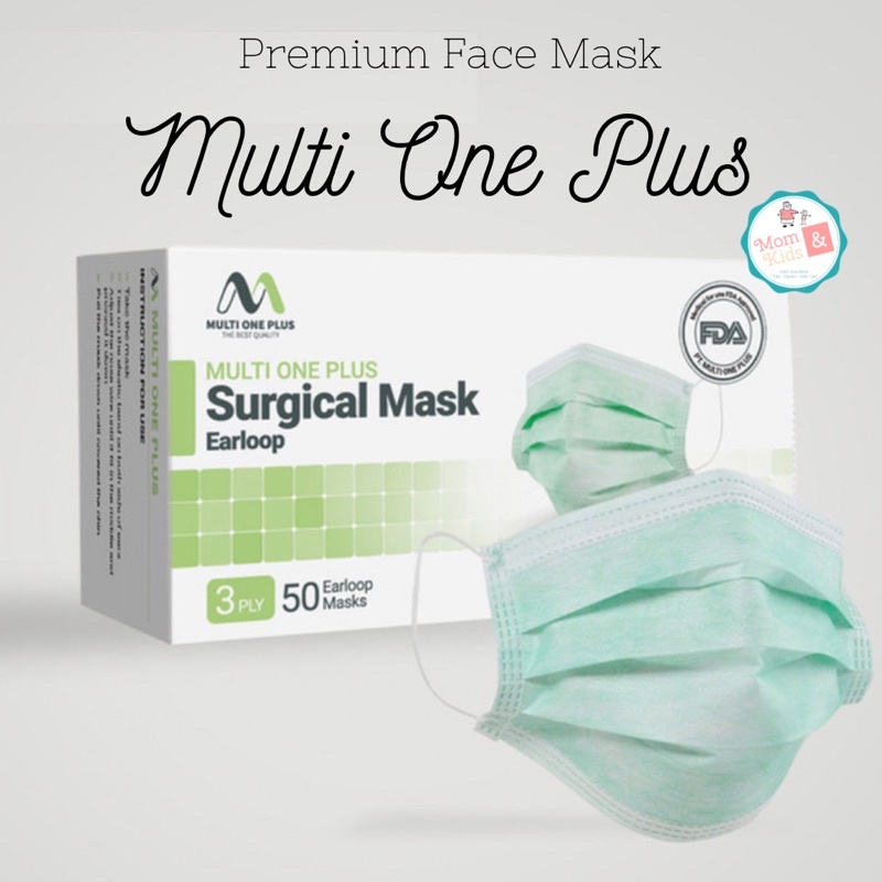 Masker Medis Earloop Multi One Plus  3 ply 50 pcs