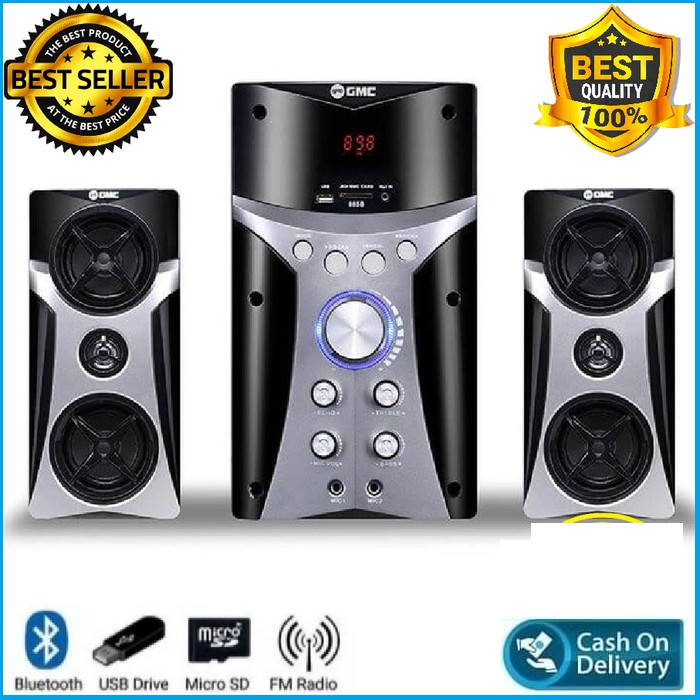 GMC Speaker aktive 885B Bluethoot Karaoke Fm Radio Extra bost