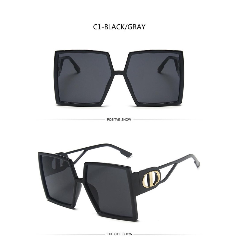 European and American fashion trend big frame retro square sunglasses