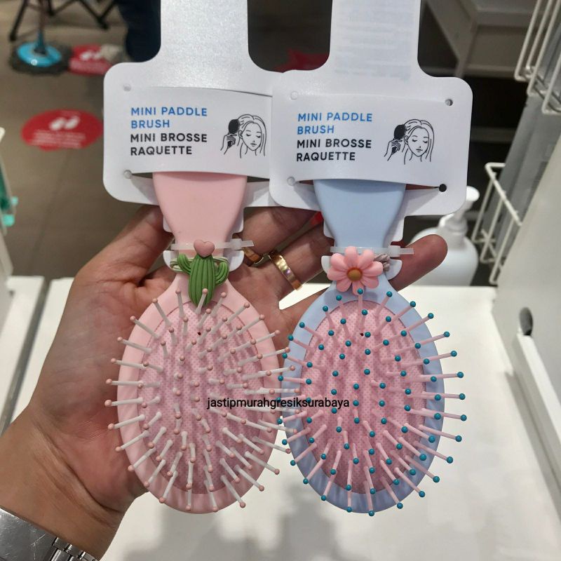 MINI PADLE BRUSH SISIR MINISO SISIR MINI SISIR RAMBUT MINISO