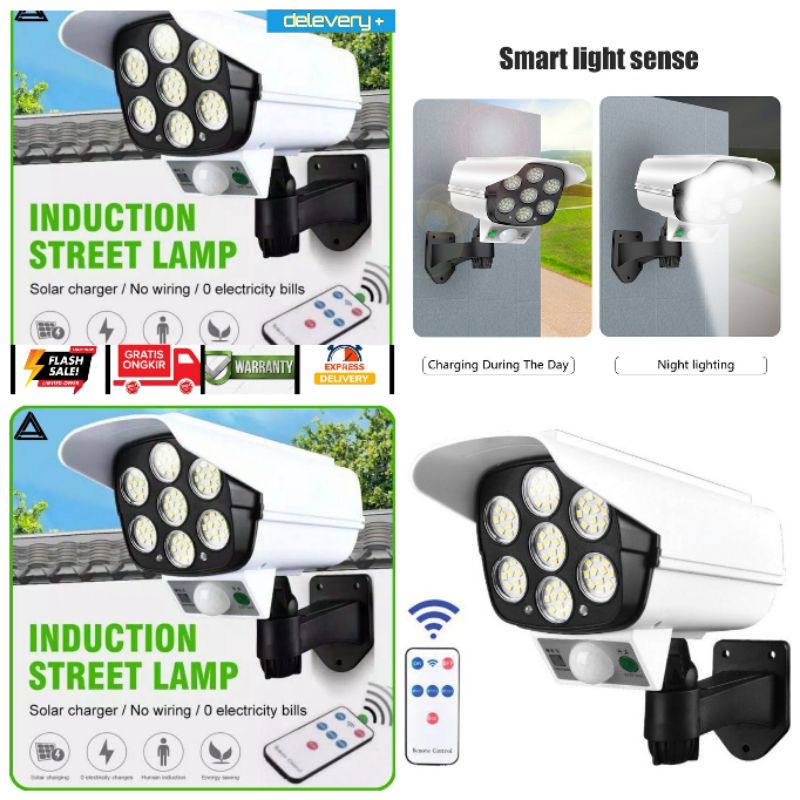 Lampu Dinding Taman Solar Panel Plus Remote