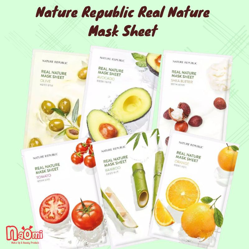 Nature Republic Real Nature Mask Sheet / Sheetmask Shopee Indonesia