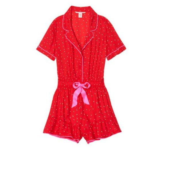 Populer Victoria's Secret Satin Ruffle Romper HKR