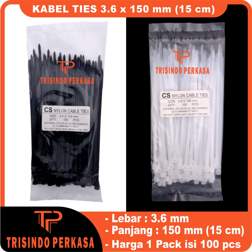 Kabel Ties Cable Tie 3.6 x 150mm (15cm)