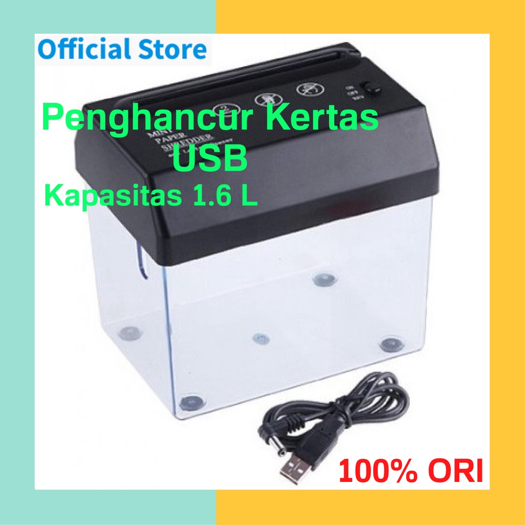 Mesin Penghancur Kertas Mini USB with Letter Opener Paper Shredder Penghancur Kertas Otomatis With U