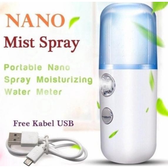 [READY] Nano Spray Protable Mini USB Mist Sprayer Pelembab Perawatan Wajah - PINK