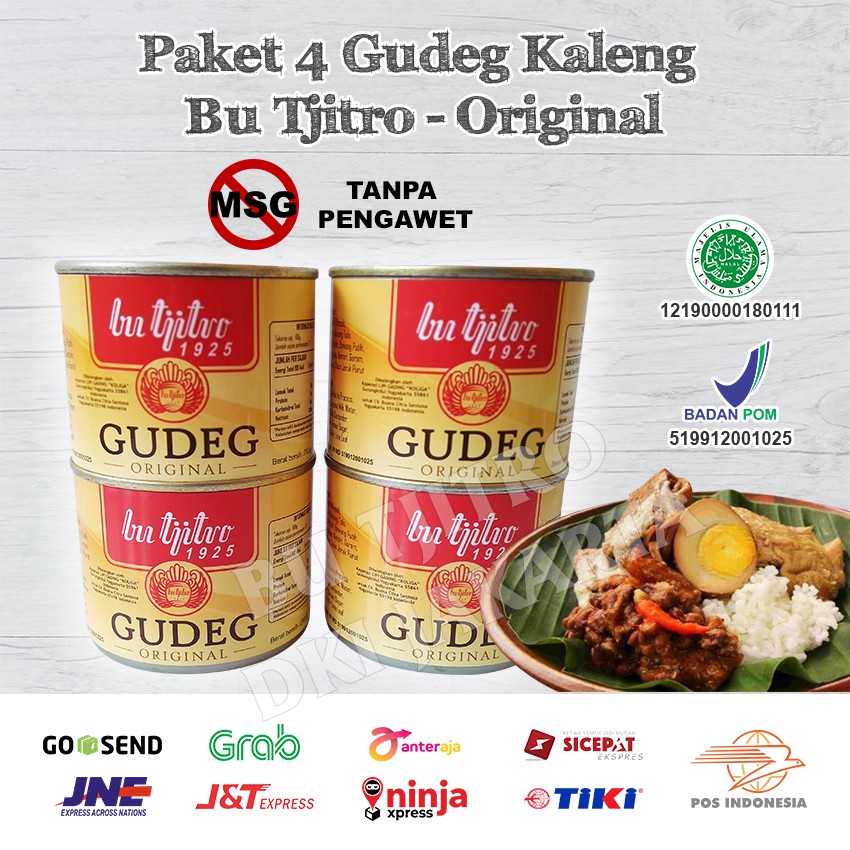 Gudeg Kaleng Bu Tjitro Paket Hemat Komplit/ All Varian 100% Asli Produksi Terbaru