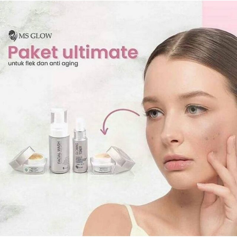 MS Glow Paket Ultimate Original Perawatan Wajah Glowing Menyamarkan Kerutan & Keriput BPOM Bisa COD-2