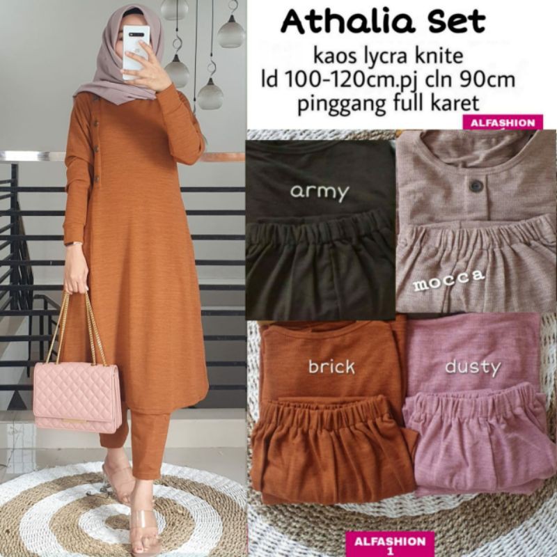 264 SETELAN LYCRA KNIT >> ATHALIA SET BY ALFASHION