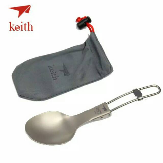Keith titanium Ti5308 folding spoon sendok lipat ultralight camping outdoor