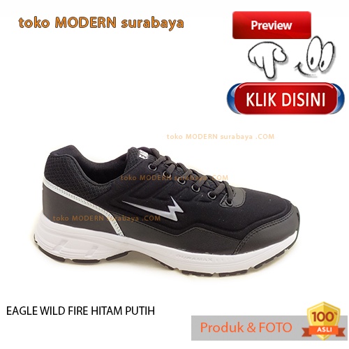 EAGLE WILD FIRE HITAM PUTIH sepatu pria olahraga running sneakers