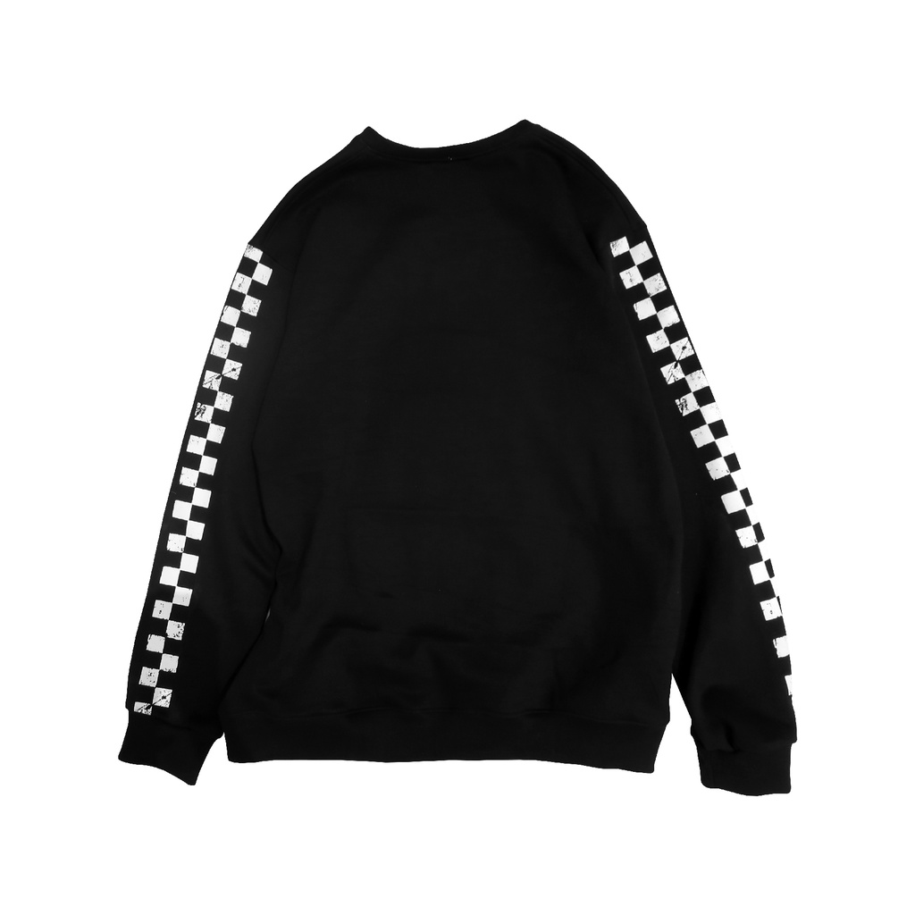 Sweatshirt - Racer - Black - Hitam - Switer - Travolt - Crewneck