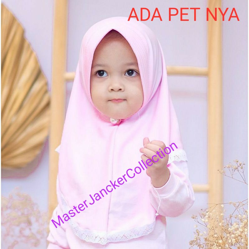 jilbab / anak / bayi / hijab /0-3 tahun/ RENDA PET