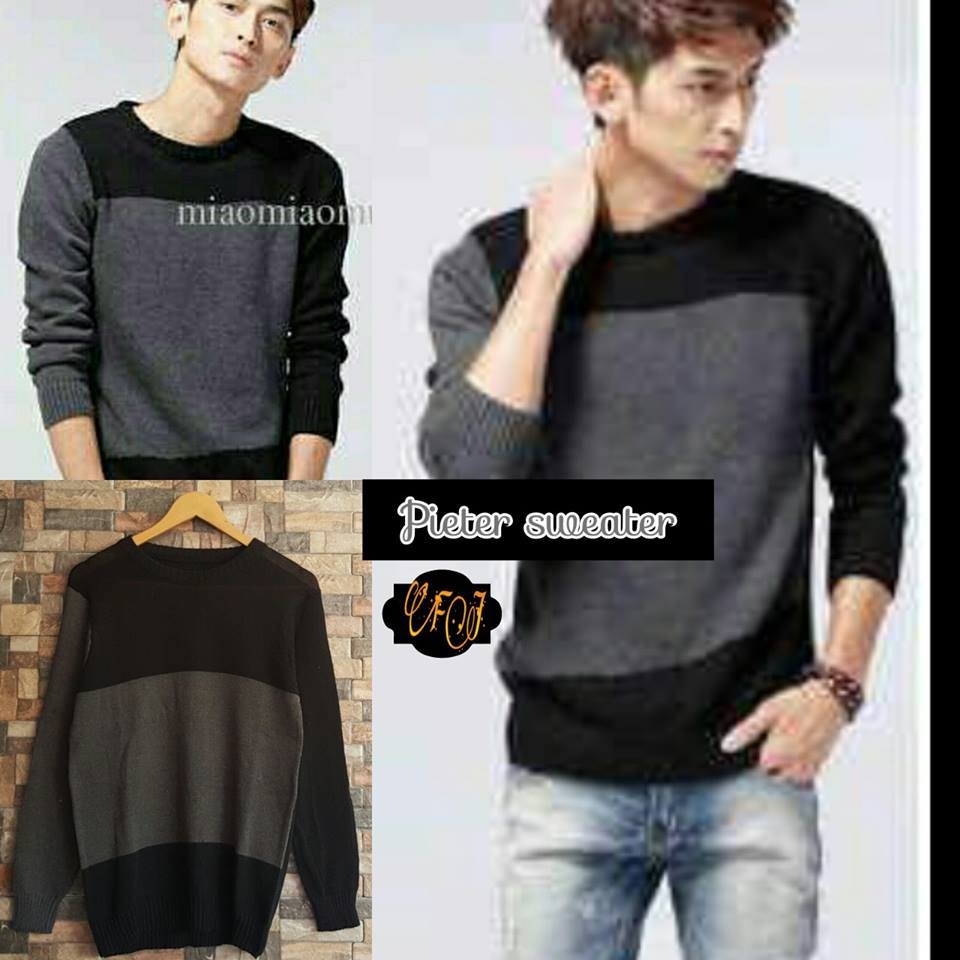 Baju Rajut Pria Korea Pieter Sweater Terbatas