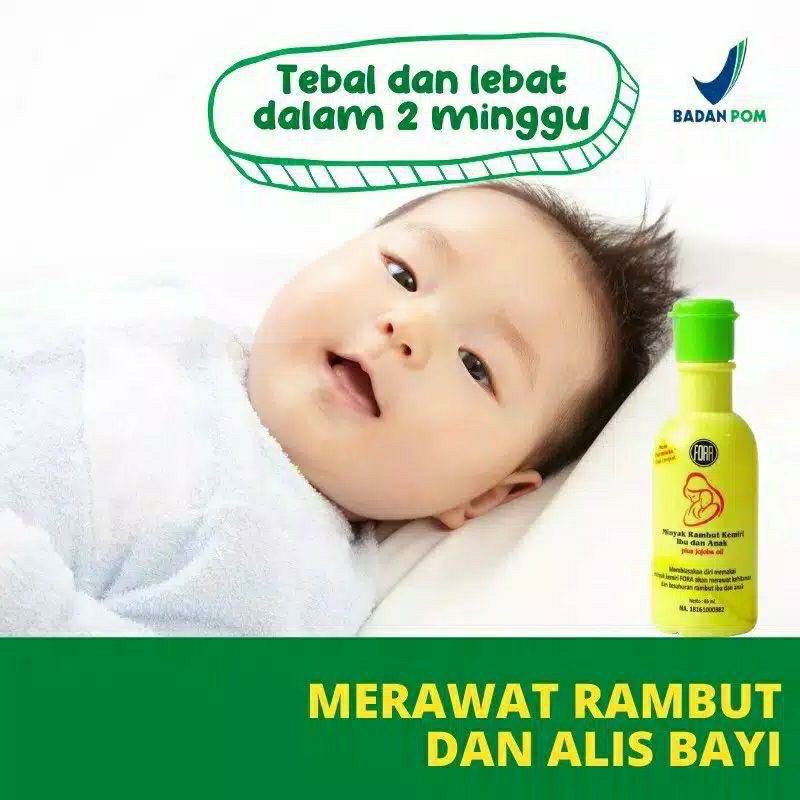 Fora Minyak Kemiri Murni + Jojoba Oil Penumbuh Rambut dan Alis FORA - Fora Dewasa Anti Ketombe Rontok Vitamin Rambut Penyubur Rambut