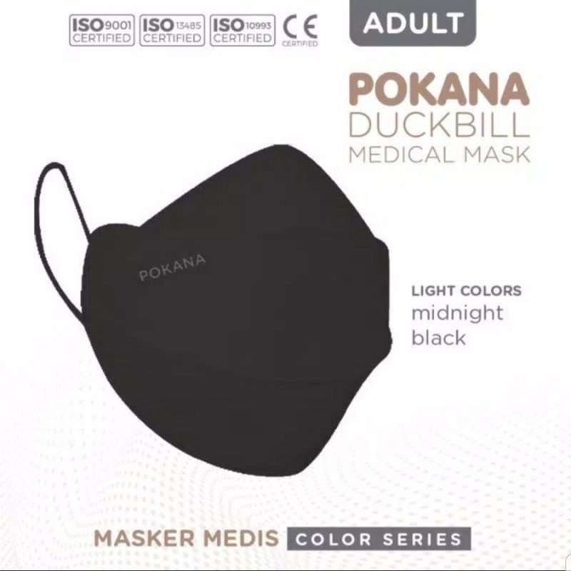 POKANA MASKER MEDIS DUCKBILL 3 PLY MEDICAL MASK DEWASA / ADULT Sachet isi 2 pcs Earloop BFE 97%