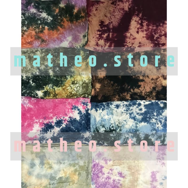 KAIN RAYON MOTIF TIE DYE TERMURAH /KAIN SANTUNG KATUN RAYON TIE DIE TERLARIS MURAH / RAYON ADEM BAHA