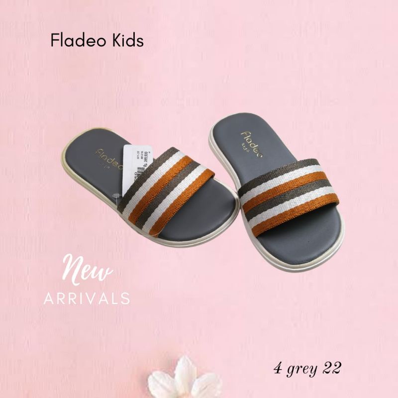 Sandal FLADEO KIDS Anak Cowok Selop 4 KSBS55-1IM Grey New Keren