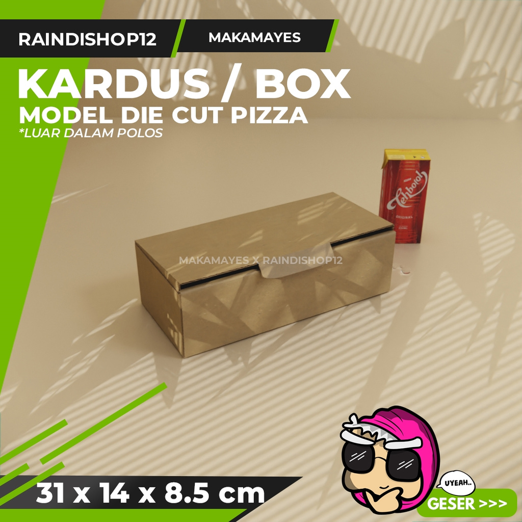 

(MIN 5 PCS) BOX 31 X 14 X 8.5 CM KARDUS DIE CUT PIZZA KEMASAN PACKAGING KADO