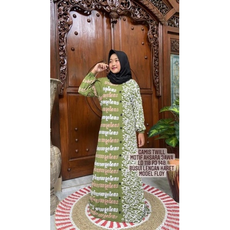 Gamis Twill Aksara jawa ori